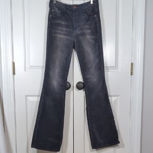Antropologie Pilcro The Icon Y2K Flare Corduroys Retro 70s Boho Gray 28 Tall